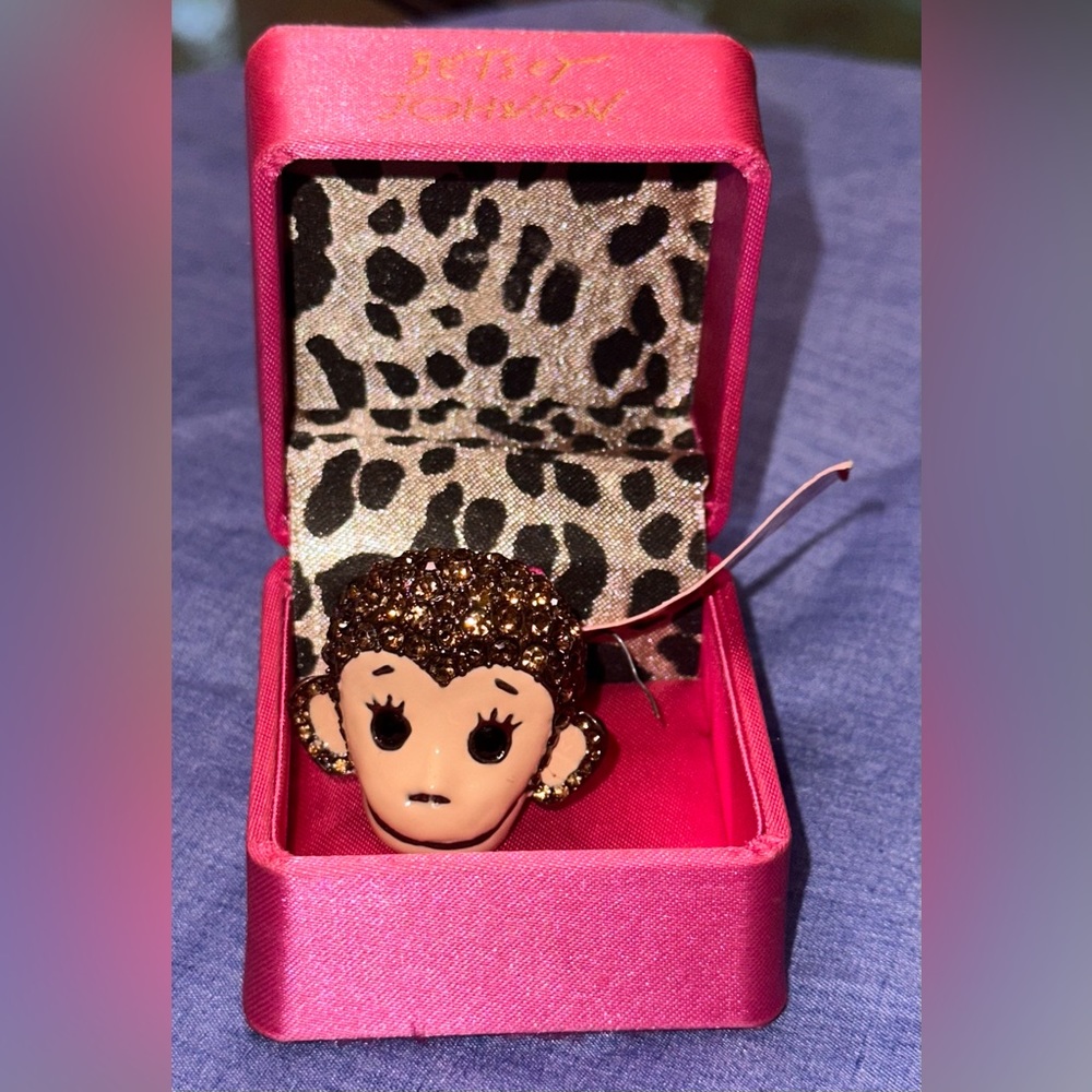 Vintage Betsy Johnson Monkey Ring